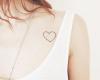 Tatuajes de pequeños corazones delineados