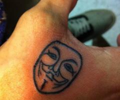 V for vendetta mask tattoo