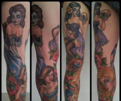 Work in progress of what is to be a full leg of ladies