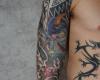 Tatuaje media manga estilo oriental