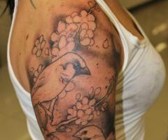 Oriental birds and flowers