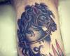 Sarah Carter horse tattoos