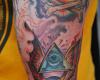 Tattoo eagle and eye traditional tattoo