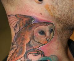 Old school Owl tattoo