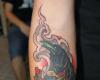 Crow and tattoo machine traditional