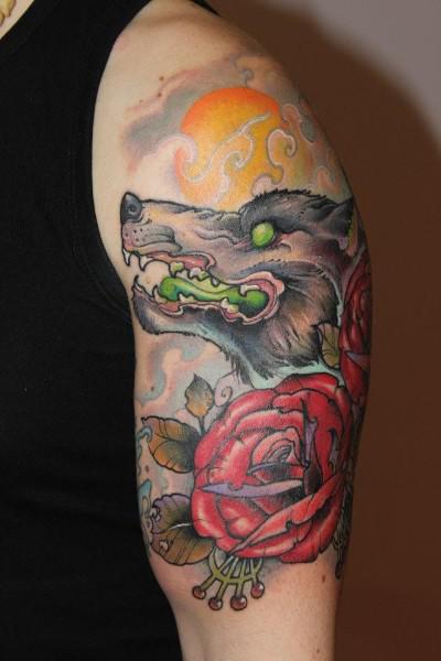 Diabolic wolf neo traditional