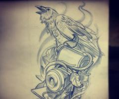 camera and bird