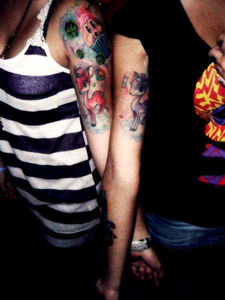 Matching fawns tattoo