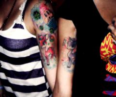Matching fawns tattoo