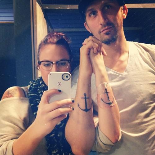 Anchor tattoo for couples