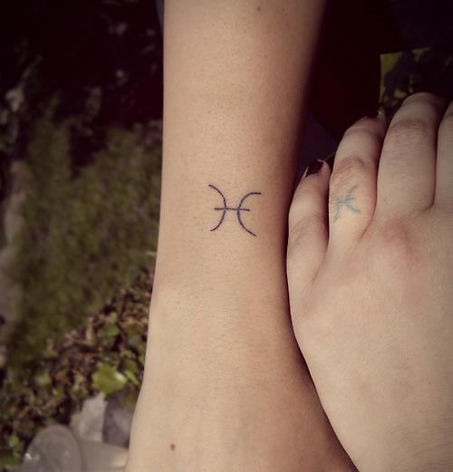 Pisces sign tattoo for couples