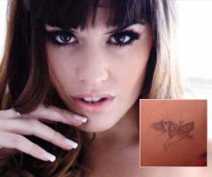 Tatuaje de mariposas de Sofia Clerici