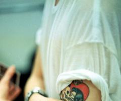 Tattoo skull couple love