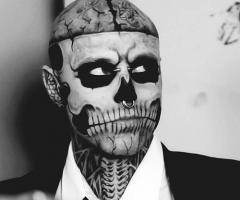 The fashion tattoo model Rick Genest