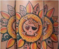 Calavera pirata mujer, crecer, vivir, morir