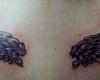 Tatuaje de alas black and grey