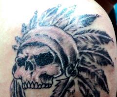 Tatuaje de calavera india