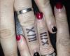 Marriage anniversary on fingers