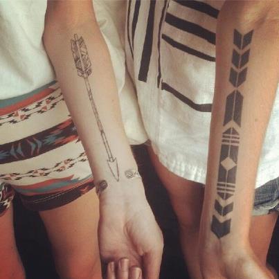 Arrows friend tattoos