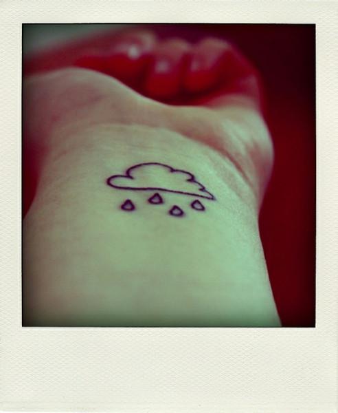 Rain cloud tattoo