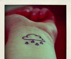 Rain cloud tattoo