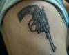 Gun tattoo for girls