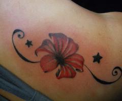 Flower tattoo by Kris VanLeuven