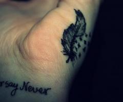 never say nerver tattoo