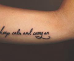 Keep calm and carry on