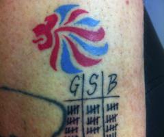Great Britain medals with a tattoo