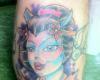 Geisha freehand full color custom