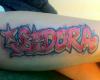 Nombre Isidora letras de graffiti