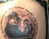 Charlie Chaplin portrait and quote tattoo