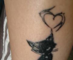 Little cat with heart