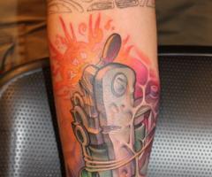 Forearm tattoo machine