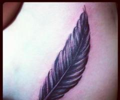 20 Adorable Feather Tattoos