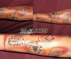 Azteca Maya Inca tribal tattoo