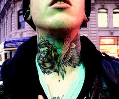 Neck tattoo for guys