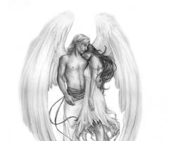 Tattoo flash angel