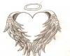 Heart wing sketch tattoo designs