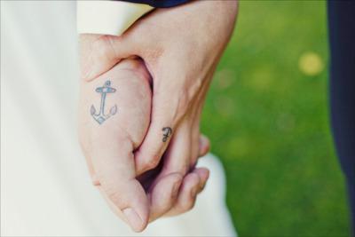 Anchor and matching tattoo