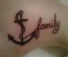 Family anchor tattoo