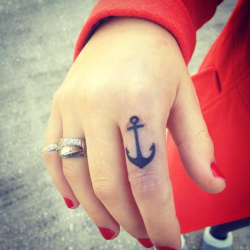 Finger anchor tattoo