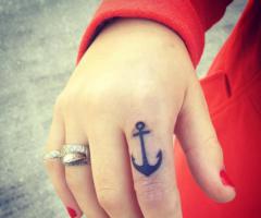 Finger anchor tattoo