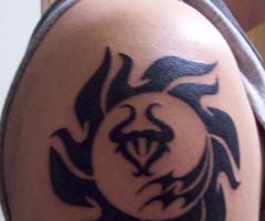 Aquarius tribal tattoo
