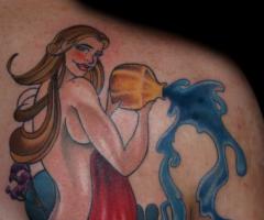 Aquarius girl tattoo