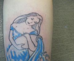 Aquarius tattoo for girl