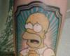 Praise Jebus by Homer Simpson tattoo