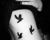 5 bird tattoo on ribs