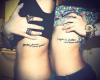 Sister quote tattoo on the ribs
